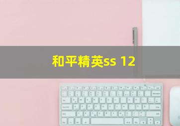 和平精英ss 12